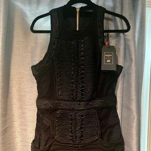 Balmain x H&M velvet rope dress
